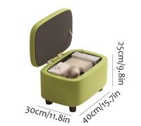 ZJTHY Cuir Ottomans avec Cadre en Bois Rectangulaire de Rangement de Rangement Restaute de Pied rembourré Le Pied Ottoman rembourré avec Les Jambes