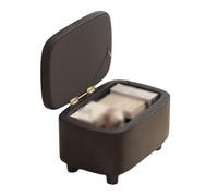 ZJTHY Cuir Ottomans avec Cadre en Bois Rectangulaire de Rangement de Rangement Restaute de Pied rembourré Le Pied Ottoman rembourré avec Les Jambes