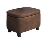 ZJTHY Cuir Ottomans avec Cadre en Bois Tabouret de Rangement Multifonctionnel High Resilience Poott-to-Tool élégant