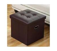 ZJTHY Cuir Ottomans High-Resilience Mousse Courte Tabouret Ottoman Tabouret de Repos de Pied Compact Tabouret de Rangement carré Moderne