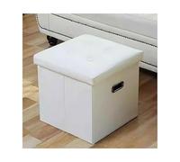 ZJTHY Cuir Ottomans High-Resilience Mousse Courte Tabouret Ottoman Tabouret de Repos de Pied Compact Tabouret de Rangement carré Moderne