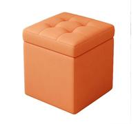 ZJTHY Fiber synthétique Ottomans avec Cadre en Bois à Haute résilience Rangement en Mousse Ottoman Sturdy Ottoman carré de Rangement