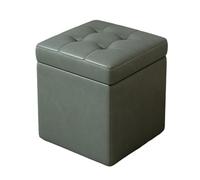ZJTHY Fiber synthétique Ottomans avec Cadre en Bois à Haute résilience Rangement en Mousse Ottoman Sturdy Ottoman carré de Rangement