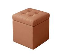 ZJTHY Fiber synthétique Ottomans avec Cadre en Bois à Haute résilience Rangement en Mousse Ottoman Sturdy Ottoman carré de Rangement