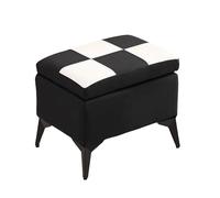 ZJTHY Fiber synthétique Ottomans avec Tabouret en Bois Robuste avec des Jambes en Acier Tabouret de Repos de Pied Compact élégant