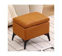 ZJTHY Fiber synthétique Ottomans avec Tabouret en Bois Robuste avec des Jambes en Acier Tabouret de Repos de Pied Compact élégant