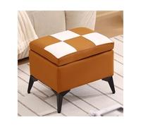 ZJTHY Fiber synthétique Ottomans avec Tabouret en Bois Robuste avec des Jambes en Acier Tabouret de Repos de Pied Compact élégant