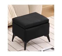ZJTHY Fiber synthétique Ottomans avec Tabouret en Bois Robuste avec des Jambes en Acier Tabouret de Repos de Pied Compact élégant