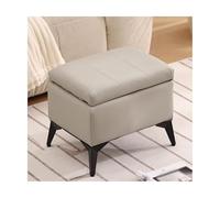 ZJTHY Fiber synthétique Ottomans avec Tabouret en Bois Robuste avec des Jambes en Acier Tabouret de Repos de Pied Compact élégant