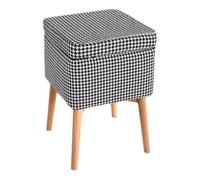 ZJTHY Fibre Blend Ottomans Ottoman de Rangement Lavable Amovible avec des Jambes en Bois tabourets de Repos de Pied de Rangement caché 12,9 x 18,5 Pouces