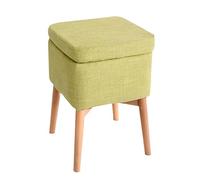 ZJTHY Fibre Blend Ottomans Ottoman de Rangement Lavable Amovible avec des Jambes en Bois tabourets de Repos de Pied de Rangement caché 12,9 x 18,5 Pouces