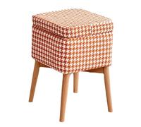 ZJTHY Fibre Blend Ottomans Ottoman de Rangement Lavable Amovible avec des Jambes en Bois tabourets de Repos de Pied de Rangement caché 12,9 x 18,5 Pouces