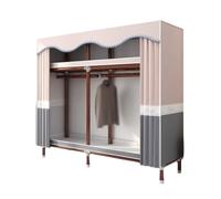ZJTHY Garde-robes portables en coton avec rideau stable et portable pour chambre à coucher