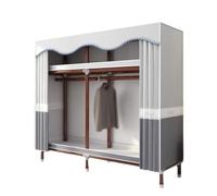 ZJTHY Garde-robes portables en coton avec rideau stable et portable pour chambre à coucher