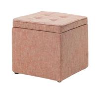 ZJTHY Lin Ottomans avec Cadre en Bois Haute résilience éponge Rangement Pied rattraper Le Magasin carré Petit dortoir Ottoman Espace de Sauvegarde