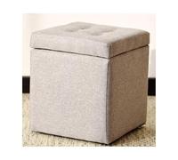 ZJTHY Lin Ottomans avec Rangement carré de Cadre en Bois Poute de Rangement Ottoman élégant
