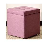 ZJTHY Lin Ottomans avec Rangement carré de Cadre en Bois Poute de Rangement Ottoman élégant
