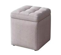 ZJTHY Lino Ottomans avec Cadre en Bois à Haute résilience tabourets de Pied en Mousse compacts tabourets Ottomans Courts