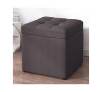 ZJTHY Lino Ottomans avec Cadre en Bois à Haute résilience tabourets de Pied en Mousse compacts tabourets Ottomans Courts