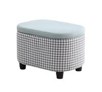ZJTHY Lino Ottomans avec Cadre en Bois Rond Petit dortoir Ottoman avec Remplissage d'éponge hautement élastique