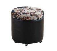 ZJTHY Mélange de Fibres Ottomans avec Cadre en Bois Force à Haute résilience Tabouret Ottoman Court Tabouret Compact Retro Ottoman rétro