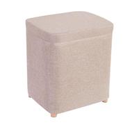 ZJTHY Mélange de Fibres Ottomans avec Cadre en Bois Haute résilience tabourets de Pied éponge de Rangement Couverture de siège Amovible Ottoman Amovible