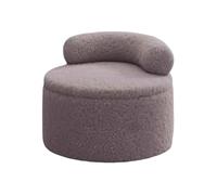 ZJTHY Mélange de Fibres Ottomans avec Cadre en Bois Sauver l'espace en Peluche Pouf Ottoman Moderne Petit dortoir Ottoman pour Chambre à Coucher