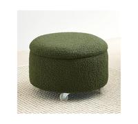 ZJTHY Mélange de Fibres Ottomans avec poulie Rangement à Haute résilience Poute de Pied Rond Rond Sauve