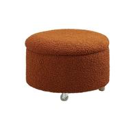 ZJTHY Mélange de Fibres Ottomans avec poulie Rangement à Haute résilience Poute de Pied Rond Rond Sauve
