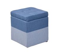 ZJTHY Mélanges de Fibres Ottomans avec Cadre en Bois High-Resilience Foot Foots Tabourets de Rangement Multifonctionnel Poute