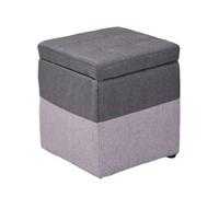 ZJTHY Mélanges de Fibres Ottomans avec Cadre en Bois High-Resilience Foot Foots Tabourets de Rangement Multifonctionnel Poute