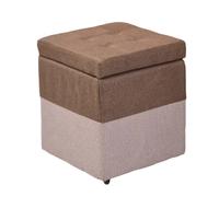 ZJTHY Mélanges de Fibres Ottomans avec Cadre en Bois High-Resilience Foot Foots Tabourets de Rangement Multifonctionnel Poute