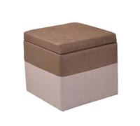 ZJTHY Mélanges de Fibres Ottomans avec Cadre en Bois High-Resilience Foot Foots Tabourets de Rangement Multifonctionnel Poute