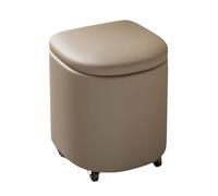 ZJTHY Ottomans en Cuir avec Cadre en Bois à Haute résilience en Mousse de Mousse de Mousse de Mousse rembourrée Tabouret de vanité élégant avec poulie