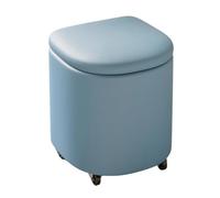 ZJTHY Ottomans en Cuir avec Cadre en Bois à Haute résilience en Mousse de Mousse de Mousse de Mousse rembourrée Tabouret de vanité élégant avec poulie