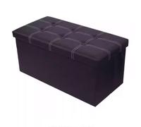 ZJTHY Ottomans en Cuir avec Un Banc rectangulaire éponge Haute résilience avec Rangement en Pouf Robuste.