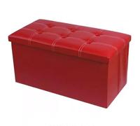 ZJTHY Ottomans en Cuir avec Un Banc rectangulaire éponge Haute résilience avec Rangement en Pouf Robuste.