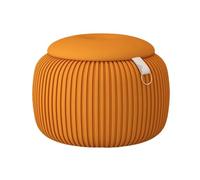 ZJTHY Ottomans en Cuir synthétique avec Cadre en Bois Forme Haute résilience en Mousse Pouf Pouf Round Foot Taboureaux 18,8 x 13,7 Pouces