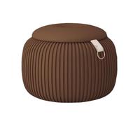 ZJTHY Ottomans en Cuir synthétique avec Cadre en Bois Forme Haute résilience en Mousse Pouf Pouf Round Foot Taboureaux 18,8 x 13,7 Pouces
