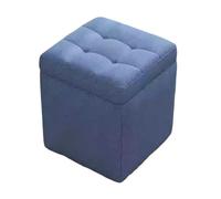 ZJTHY Ottomans en Lin avec Un Pouf carré à Cadre en Bois avec Une éponge hautement élastique Remplissage Multifonctionnel 11,8 x 13,7 Pouces