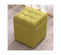 ZJTHY Ottomans en Lin avec Un Pouf carré à Cadre en Bois avec Une éponge hautement élastique Remplissage Multifonctionnel 11,8 x 13,7 Pouces