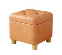 ZJTHY Ottomans en polyester avec cadre en bois haute résilience éponge Ottomane de rangement caché Pouf Ottoman rembourré avec pieds
