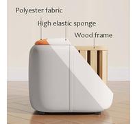 ZJTHY Ottomans en polyester avec cadre en bois, tabouret de rangement multifonction, ottomane robuste, économise de l'espace