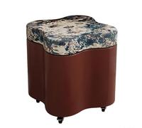 ZJTHY Ottomans mélangés en Fibre avec Tabouret de vanité en Mousse à Haute résilience à Cadre en Bois