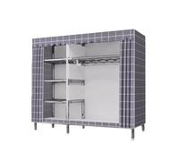 ZJTHY Placards portables en polyester avec rideau, grande capacité, organisateur de placard pour organisateurs de placard et rangement