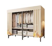 ZJTHY Placards portables en polyester avec rideau - Pliable - Grande capacité - Armoire de rangement portable