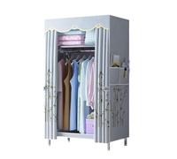 ZJTHY Placards portables en polyester avec rideau pour économiser de l'espace - Organisateur de rangement léger pour chambre à coucher