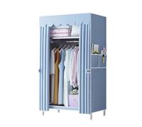 ZJTHY Placards portables en polyester avec rideau pour économiser de l'espace - Organisateur de rangement léger pour chambre à coucher