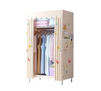 ZJTHY Placards portables en polyester avec rideau pour économiser de l'espace - Organisateur de rangement léger pour chambre à coucher