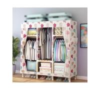 ZJTHY Placards portables en tissu Oxford avec rideau, grande capacité, organisateur de placard, organisateur de rangement moderne pour chambre à coucher